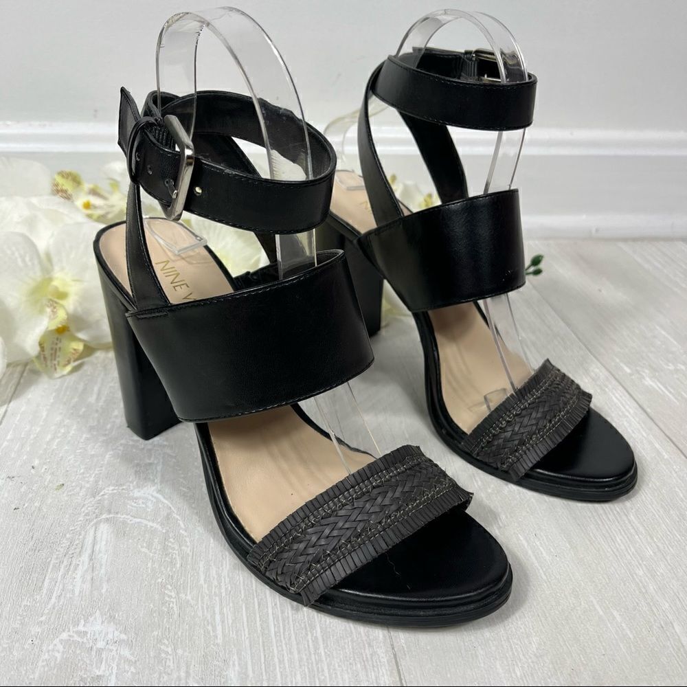 Nine West womens Black Pinto Heels size 7